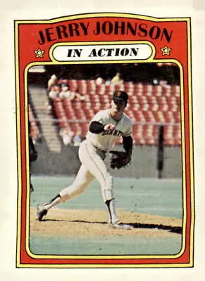 Jerry Johnson baseball card from 1972 Topps #36, featuring San Francisco Giants player