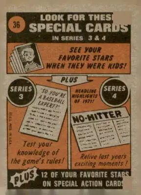 Vintage Jerry Johnson trading card advertisement from 1972 Topps #36 San Francisco Giants