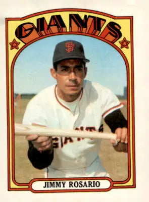 Jimmy Rosario baseball card from 1972 Topps featuring Jimmy Rosario of the San Francisco Giants