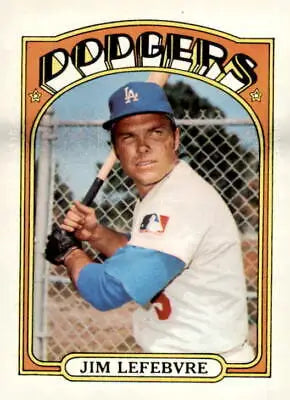 Jim Lefebvre Los Angeles Dodgers 1972 Topps baseball card in EX-MT condition