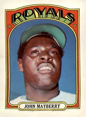 1972 Topps #373 John Mayberry baseball card featuring the Kansas City Royals design