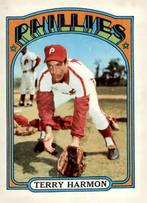 1972 Topps #377 Terry Harmon EX-MT trading card featuring the baseball player Terry Harmon