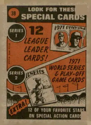 Vintage baseball card advertisement for 1972 Topps Carl Yastrzemski Boston Red Sox card