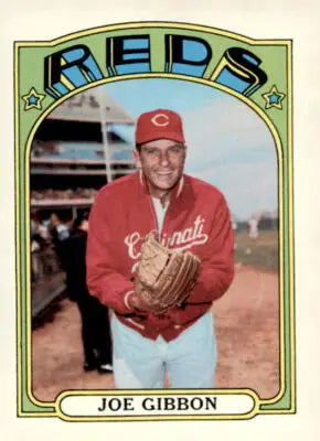 1972 Topps Joe Gibbon baseball card, a vintage sports trading card featuring Joe Gibbon