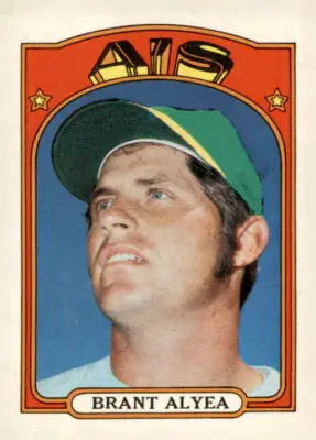 1972 Topps Brant Alyea baseball card with Brant Alyea baseball collectible image