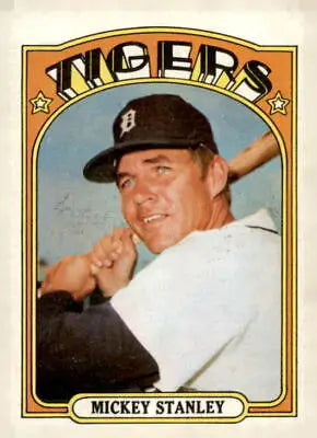 1972 Topps #385 Mickey Stanley EX-MT Trading Card featuring Detroit Tigers player