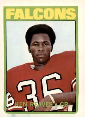 Vintage 1972 Topps #39 Ken Reaves football card featuring Atlanta Falcons player