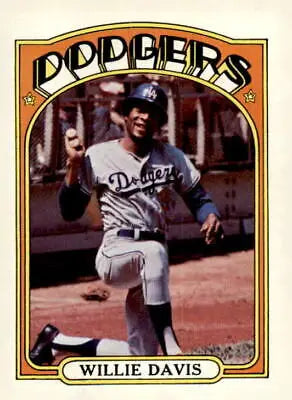 Willie Davis baseball card from 1972 Topps Los Angeles Dodgers collection