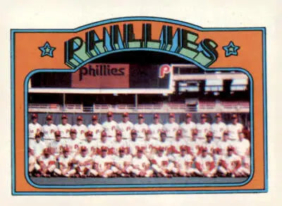 Vintage Philadelphia Phillies baseball card 1972 Topps #397 featuring Phillies baseball memorabilia