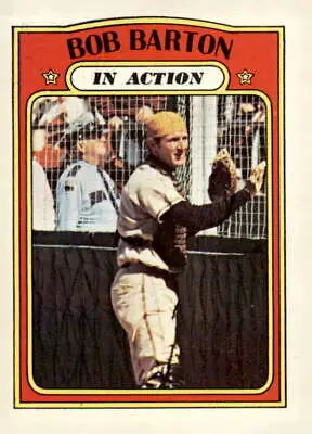 1972 Topps #40 Bob Barton EX-MT sports trading card featuring baseball player Bob Barton