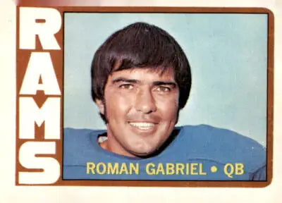 Roman Gabriel football trading card from 1972 Topps #40 in EX-MT condition