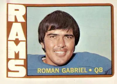 1972 Topps #40 Roman Gabriel trading card features vintage football memorabilia