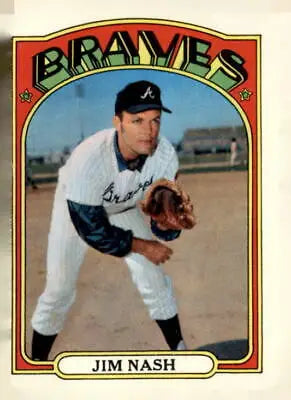 1972 Topps #401 Jim Nash baseball card featuring Jim Nash in action pose