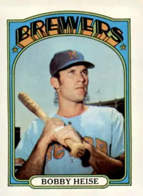1972 Topps #402 Bobby Heise Milwaukee Brewers baseball card collectible image