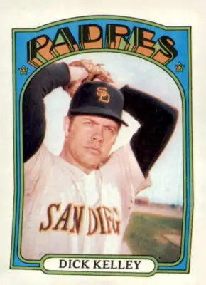 1972 Topps Dick Kelley baseball card featuring San Diego Padres player Dick Kelley