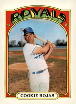 Cookie Rojas baseball card from 1972 Topps #415 featuring Kansas City Royals player
