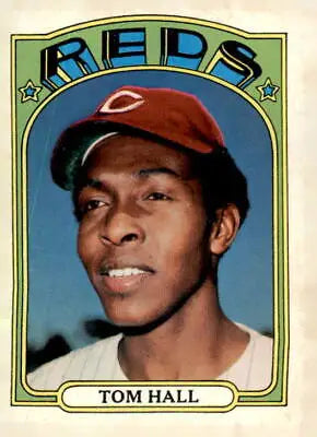 Tom Hall baseball card from 1972 Topps #417, a valuable sports trading collectible