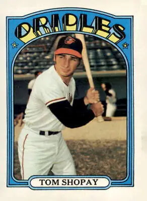 Tom Shopay baseball card from 1972 Topps #418 showcasing Tom Shopay memorabilia
