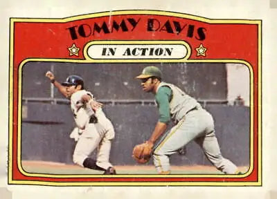 Tommy Davis 1972 Topps #42 EX-MT baseball card featuring Oakland Athletics player