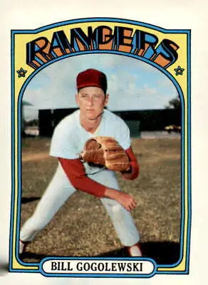 1972 Topps Bill Gogolewski trading card featuring Texas Rangers player