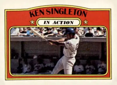 Ken Singleton baseball card from 1972 Topps #426 featuring Ken Singleton baseball player