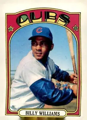 1972 Topps #439 Billy Williams baseball card featuring the iconic player in action