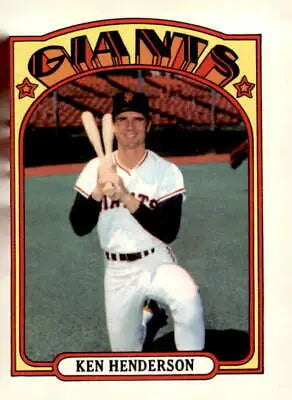 Ken Henderson baseball card from 1972 Topps #443 EX-MT sports trading collectible