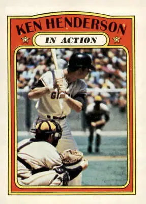 Ken Henderson 1972 Topps #444 EX-MT Trading Card for San Francisco Giants Collectors