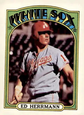 1972 Topps #452 Ed Herrmann baseball card featuring Chicago White Sox player