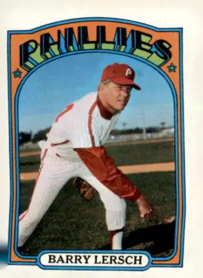 Barry Lersch baseball card from 1972 Topps #453, a sports trading card collectible