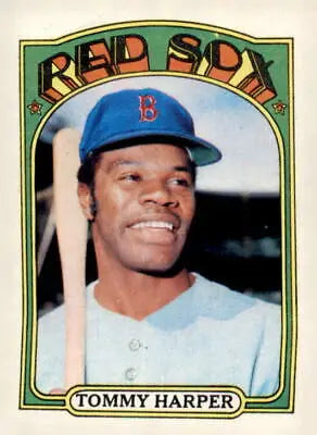 1972 Topps #455 Tommy Harper baseball card featuring the Boston Red Sox