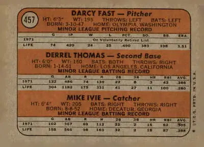 Back of 1972 Topps #455 Tommy Harper baseball card featuring Boston Red Sox statistics