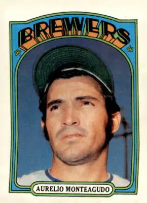 Aurelio Monteagudo baseball card from 1972 Topps #458 featuring Milwaukee Brewers player