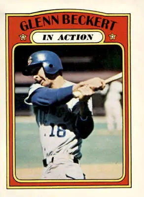 1972 Topps Glenn Beckert Chicago Cubs trading card featuring player portrait