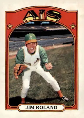 Jim Roland baseball trading card from 1972 Topps #464 featuring Jim Roland Baseball