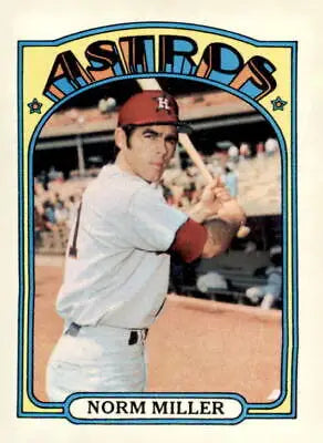 1972 Topps Norm Miller sports trading card from the baseball trading card collection
