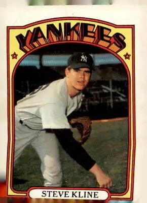 Steve Kline baseball card from 1972 Topps #467 featuring Steve Kline for collectors