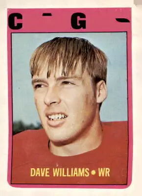 1972 Topps #47 Dave Williams football card featuring the player in action