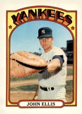 1972 Topps John Ellis baseball trading card - classic sports trading card collectible