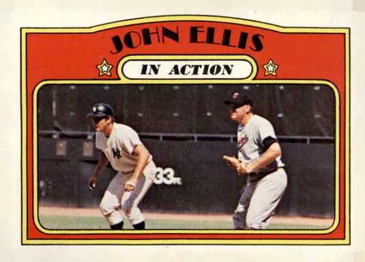1972 Topps John Ellis baseball trading card, sports trading card collectible