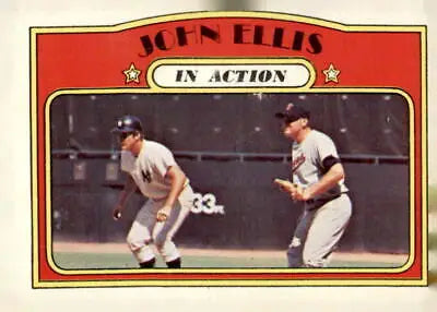 1972 Topps #48 John Ellis baseball card featuring John Ellis in action pose