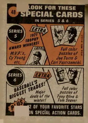 Vintage baseball card advertisement for 1972 Topps John Ellis baseball card