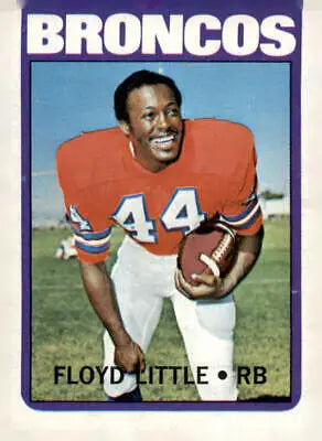 Clear image of 1972 Topps #50 Floyd Little trading card for Denver Broncos fans