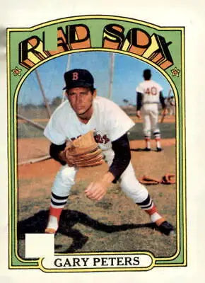 Vintage 1972 Topps #503 Gary Peters baseball card featuring Boston Red Sox player