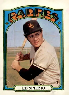 Ed Spiezio baseball card from 1972 Topps, featuring San Diego Padres player