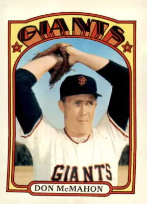 Don McMahon San Francisco Giants baseball card from 1972 Topps #509 in EX-MT condition