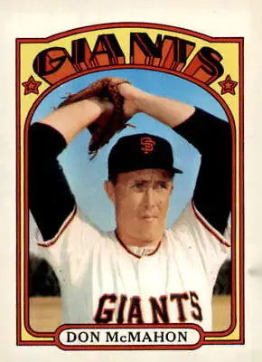 Vintage 1972 Topps Don McMahon trading card in EX-NM condition for collectors