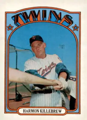 Harmon Killebrew baseball trading card from 1972 Topps #51 for trading card enthusiasts