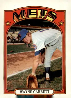 1972 Topps Wayne Garrett baseball card featuring York Mets player in EX-MT condition