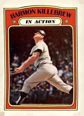 Harmon Killebrew trading card featuring the Minnesota Twins player from 1972 Topps #52